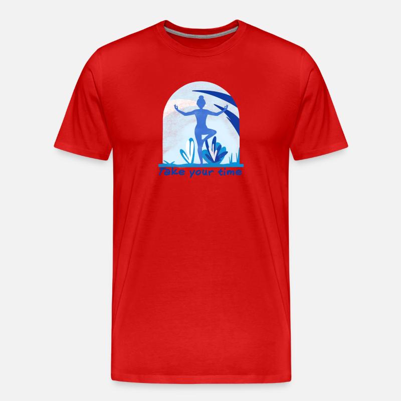 Yogi - Männer Premium Bio T-Shirt - Rot