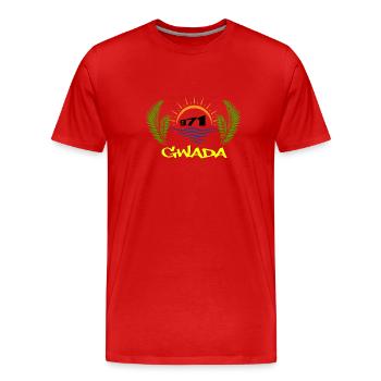 Guadeloupe - Männer Premium Bio T-Shirt - Rot - Vorne - Damien (186cm)