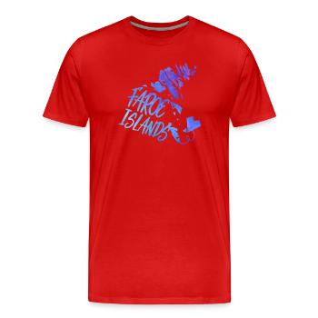 Faroe Islands - Men's Premium Organic T-Shirt - red - Front - Damien (186cm)