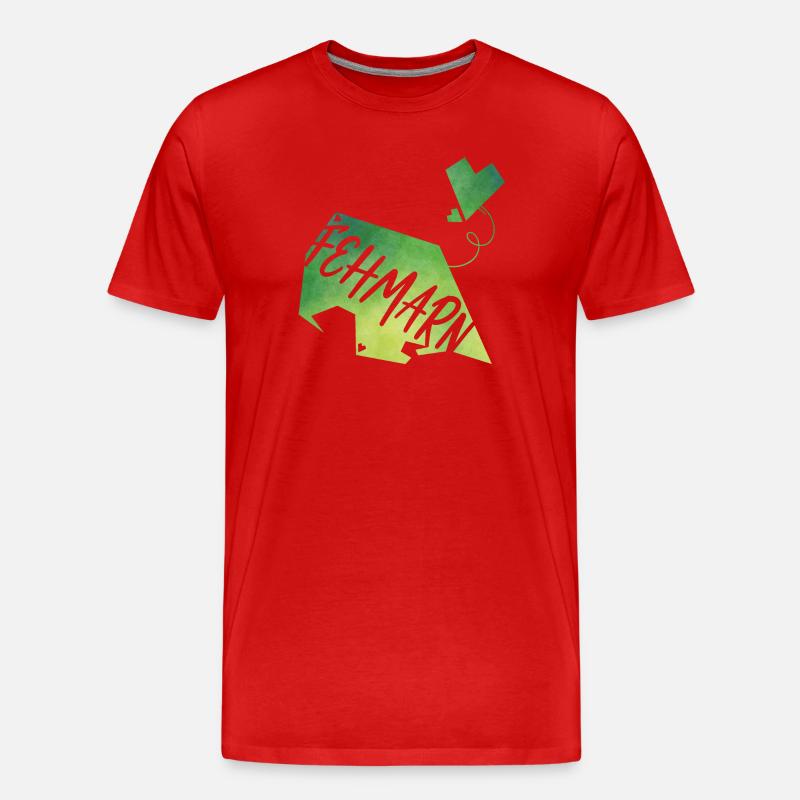 Fehmarn - Männer Premium Bio T-Shirt - Rot