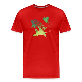 Usedom - Men's Premium Organic T-Shirt - red - Front - Damien (186cm)