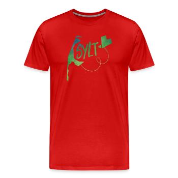 Sylt - Men's Premium Organic T-Shirt - red - Front - Damien (186cm)