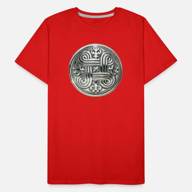 Kaleva Silber Ornament Männer Premium Bio T-Shirt