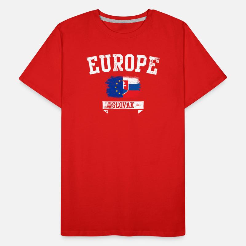 Drapeau slovaque de l’UE T-shirt bio Premium Homme