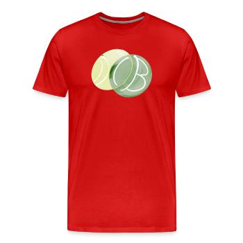 The Green Dot - Männer Premium Bio T-Shirt - Rot - Vorne - Damien (186cm)