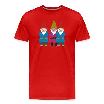 gartenzerge vielfalt - Männer Premium Bio T-Shirt - Rot - Vorne - Damien (186cm)