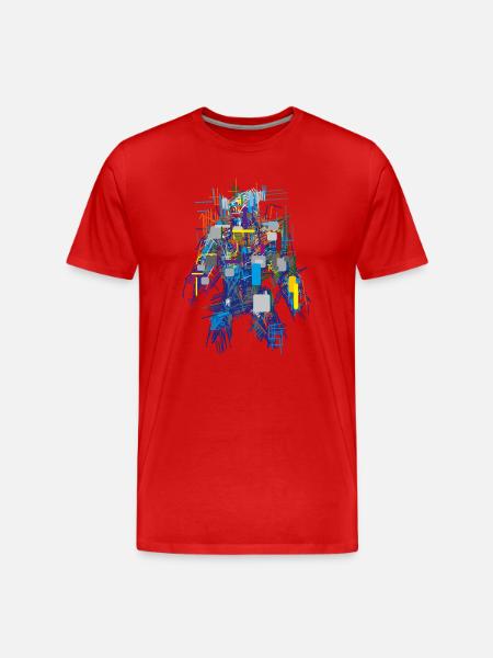 Cyber Android Résumé - T-shirt bio Premium Homme - rouge