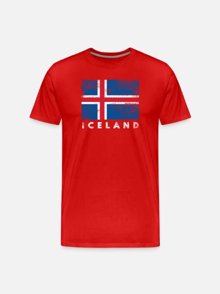 Islande - T-shirt bio Premium Homme - rouge
