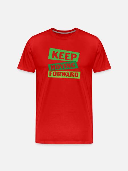 Keep Moving Forward Mental Health - Men's Premium Organic T-Shirt - red