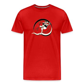 Skateboard in Freestyle - Men's Premium Organic T-Shirt - red - Front - Damien (186cm)