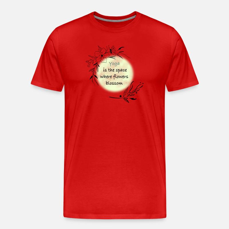 Yoga - Männer Premium Bio T-Shirt - Rot