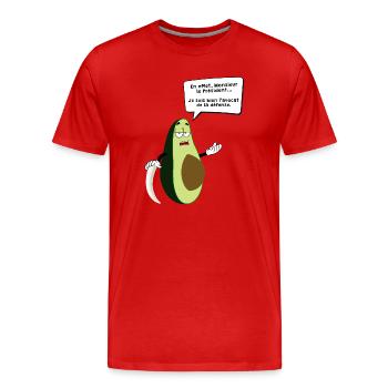 L'avocat de la défense - T-shirt bio Premium Homme - rouge - Devant - Damien (186cm)