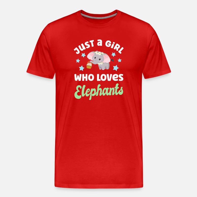 Elefant Elefanten - Männer Premium Bio T-Shirt - Rot