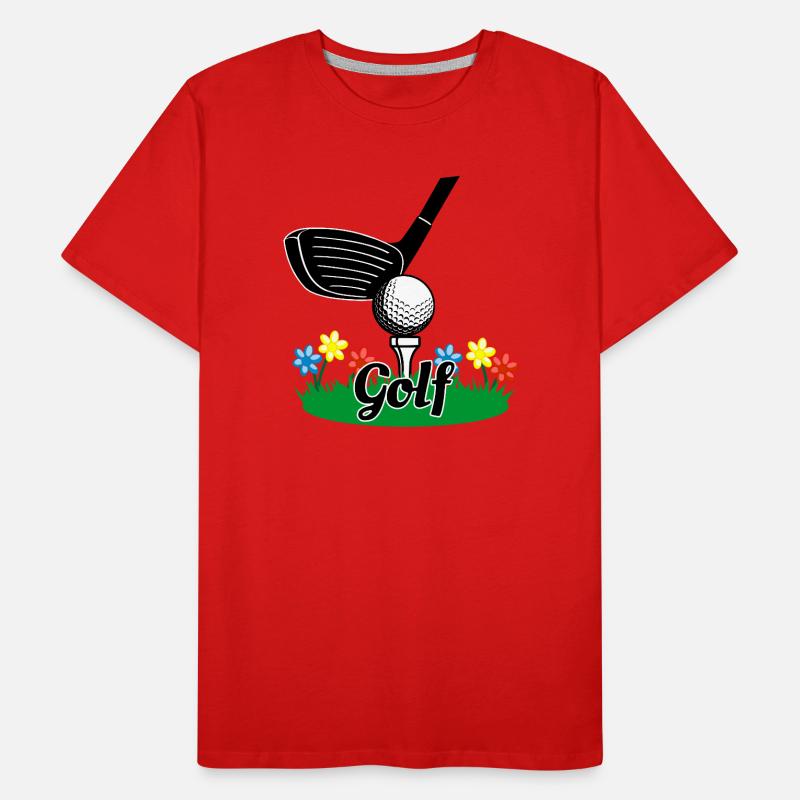 Golfschläger Männer Premium Bio T-Shirt