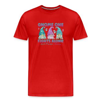 Gnome One lutte contre la prévention du suicide - T-shirt bio Premium Homme - rouge - Devant - Damien (186cm)