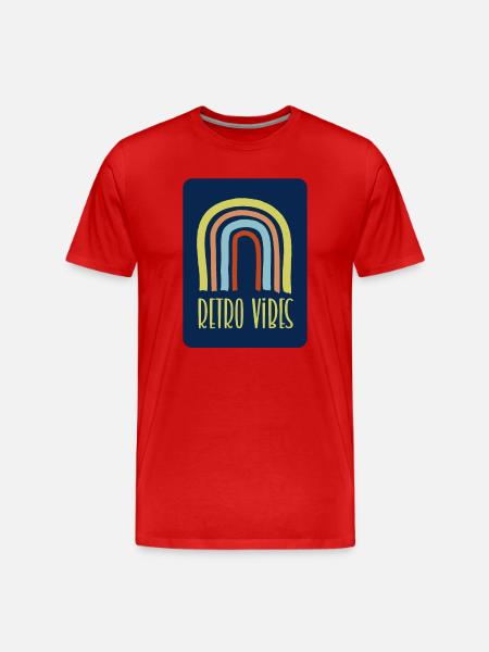 Retro Vibes - Men's Premium Organic T-Shirt - red