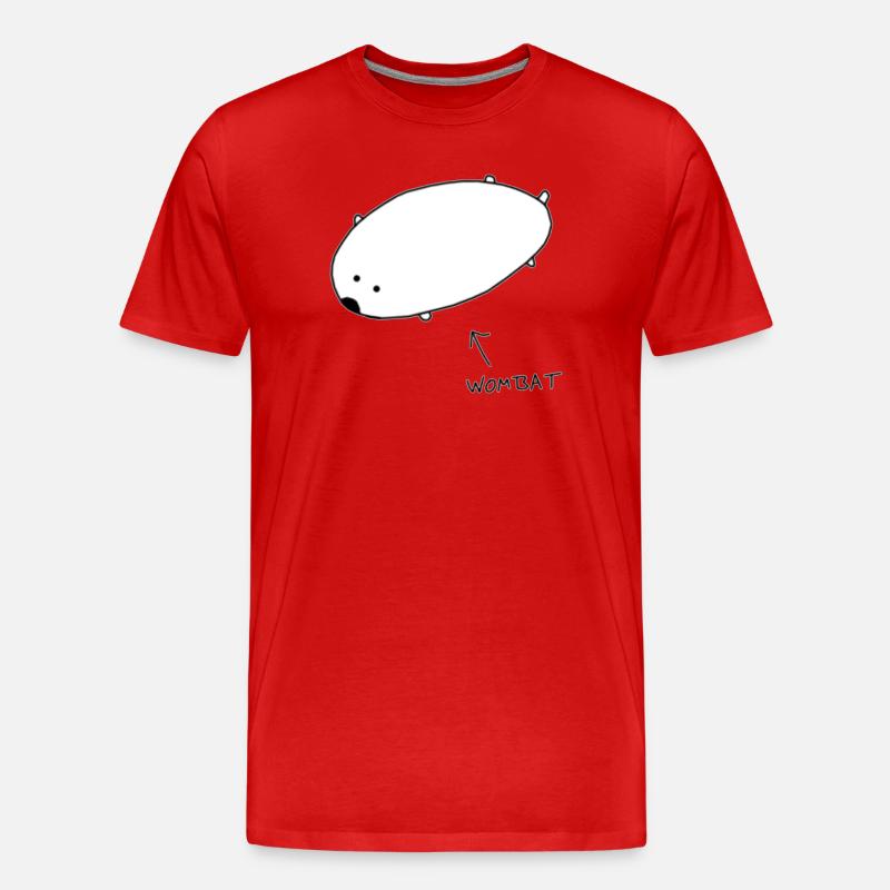 Simple Wombat - Männer Premium Bio T-Shirt - Rot