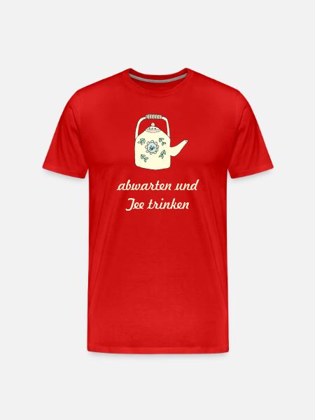 teetrinken - Männer Premium Bio T-Shirt - Rot