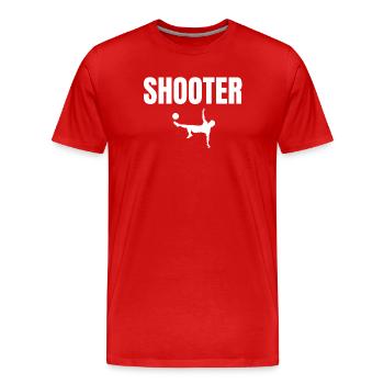 Fußball, Fußball, Fußballfan, Fußballspieler - Männer Premium Bio T-Shirt - Rot - Vorne - Damien (186cm)