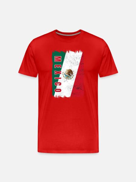 Mexico flag - Men's Premium Organic T-Shirt - red