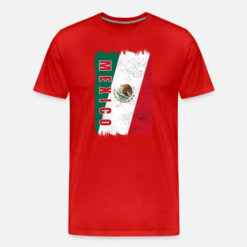 Mexiko Flagge - Männer Premium Bio T-Shirt - Rot