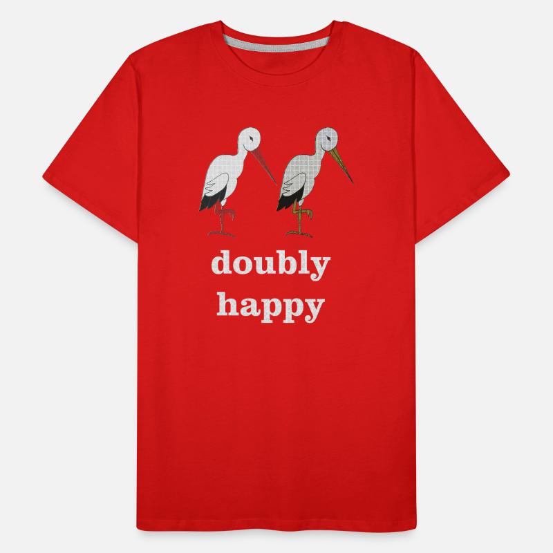 cigogne doublement heureuse T-shirt bio Premium Homme