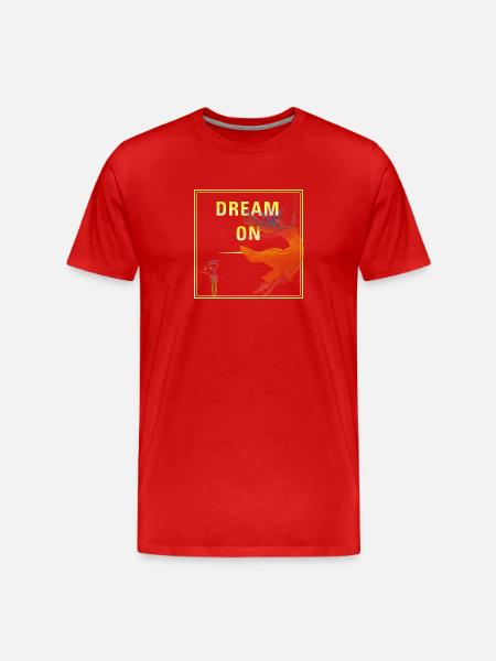 Dream On - Men's Premium Organic T-Shirt - red