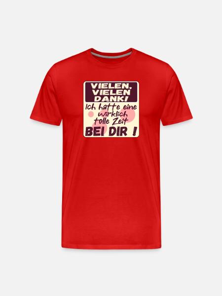 Dankbare Zeit - Abschiedssprüche - SICH BEDANKEN - Männer Premium Bio T-Shirt - Rot