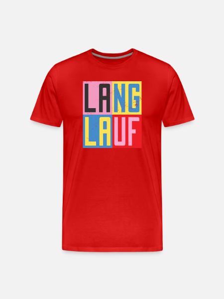 Cross-country design - Men's Premium Organic T-Shirt - red