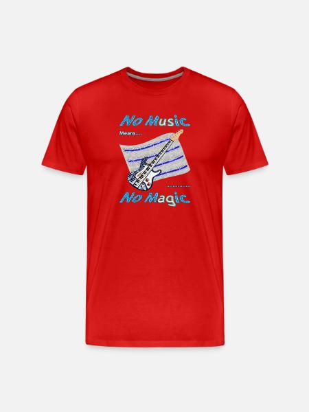 No Music means No Magic - Men's Premium Organic T-Shirt - red