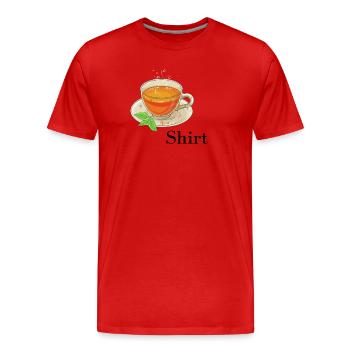 Chemise de thé - T-shirt bio Premium Homme - rouge - Devant - Damien (186cm)