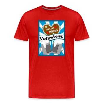 Volksfest in München - Männer Premium Bio T-Shirt - Rot - Vorne - Damien (186cm)