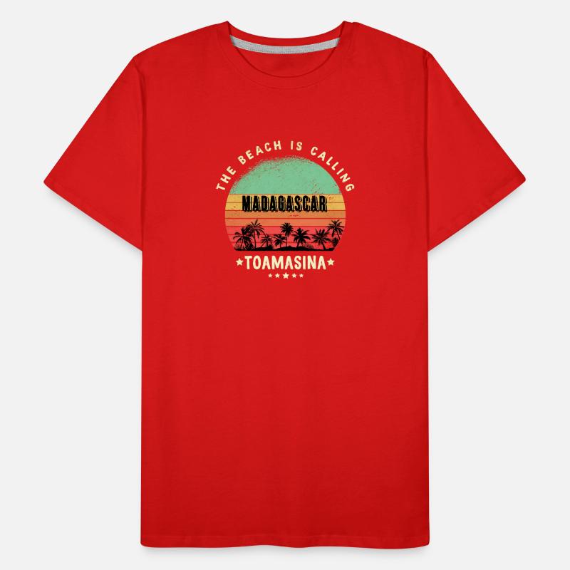 Conception de la plage de Toamasina Madagascar T-shirt bio Premium Homme