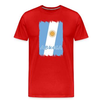 Argentina grandmother design - Men's Premium Organic T-Shirt - red - Front - Damien (186cm)