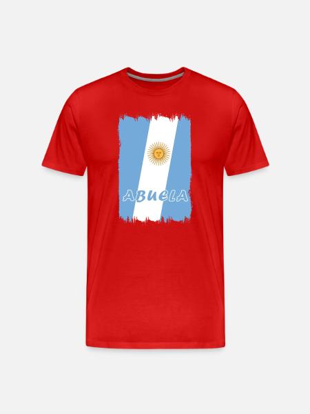 Argentinien Großmutter Design - Männer Premium Bio T-Shirt - Rot