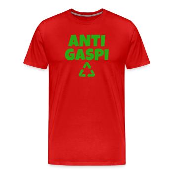 anti-gaspi, anti gaspillage, recyclage - T-shirt bio Premium Homme - rouge - Devant - Damien (186cm)