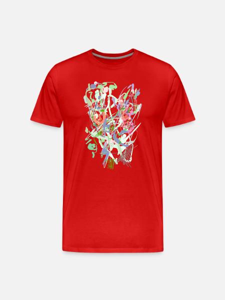 Conception de fond - Pastel - T-shirt bio Premium Homme - rouge