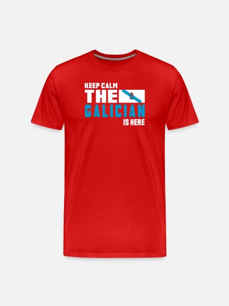 keep calm Galicia flags design - Men's Premium Organic T-Shirt - red