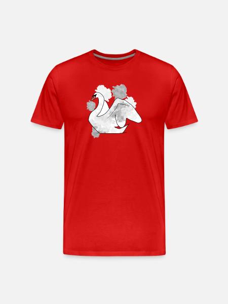Schwan - Männer Premium Bio T-Shirt - Rot