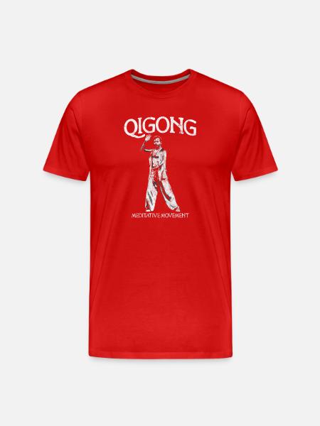 Qigong Meditative Movement - Men's Premium Organic T-Shirt - red