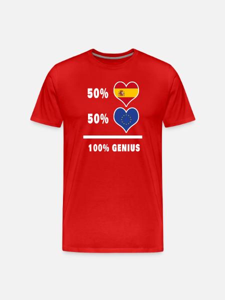 Europe and Spain genius / gift - Men's Premium Organic T-Shirt - red