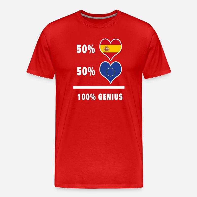 Europa und Spanien genial / Geschenk - Männer Premium Bio T-Shirt - Rot