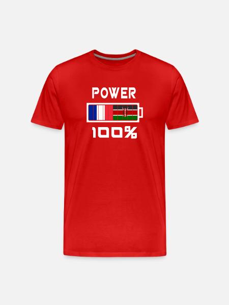 Kenya and France feed 100% - Men's Premium Organic T-Shirt - red