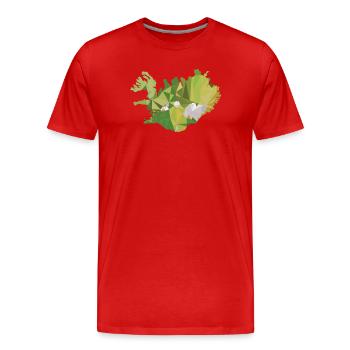 Iceland Urlaub Roadtrip Ringstraße Gletscher - Männer Premium Bio T-Shirt - Rot - Vorne - Damien (186cm)