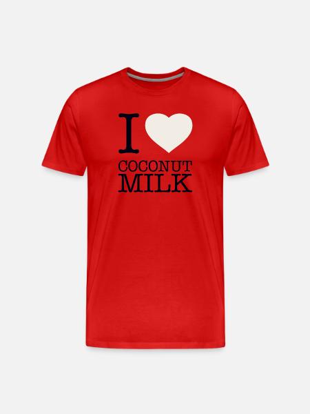 I LOVE COCONUT MILK - Men's Premium Organic T-Shirt - red
