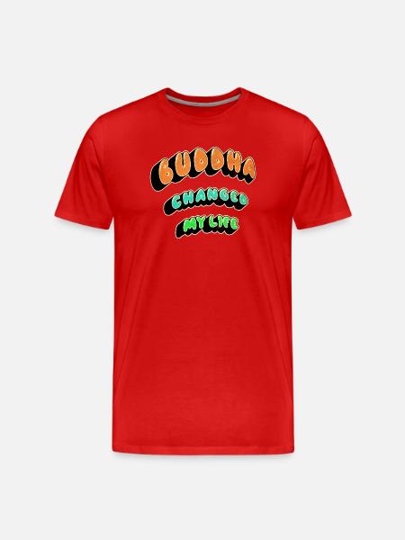 Buddha changed my life - Men's Premium Organic T-Shirt - red
