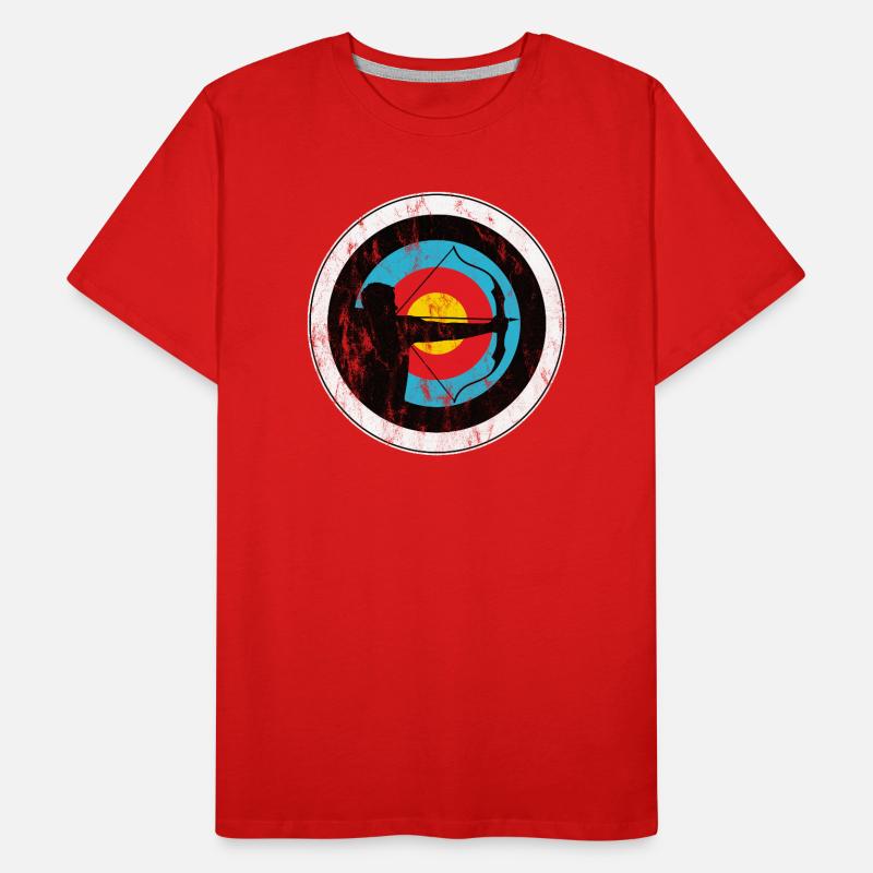 Archer de tir à l’arc avec cible T-shirt bio Premium Homme