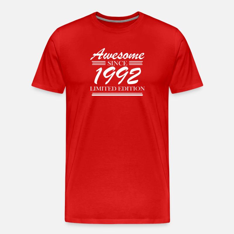 1992 - Männer Premium Bio T-Shirt - Rot