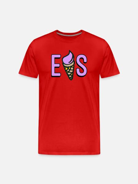 EIS SCHRIFTZUG - Männer Premium Bio T-Shirt - Rot