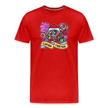 Sweet candy candy confectioner statement - Men's Premium Organic T-Shirt - red - Front - Damien (186cm)